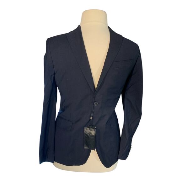 J Lindeberg Men's Navy Blue 2 Button Blazer Virgin Wool 48R - Picture 1 of 6